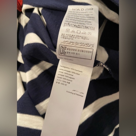 NWT Joules Size 4 Navy Blue Nautical Stripe Red Crew Neck Short Sleeve Tee Shirt - Picture 12 of 12